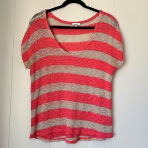 Splendid Knit V-Neck Top Size Small